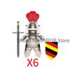 Medieval Castle Soldier Action Figures Building Block Empire Templars Lancer Warrior Militia Helmet Shield Sword Bow Toy Gifts