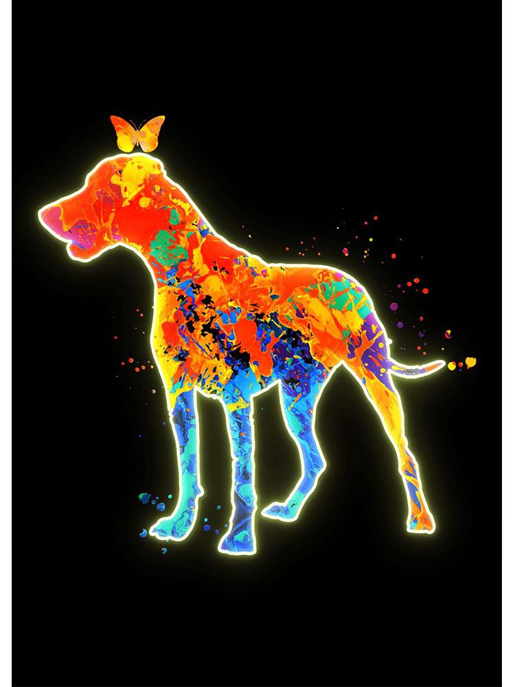 Neon-Design, niedliche Tiere, Poster, Leinwandgemälde, Flamingo, Hirsch, Giraffe, Katzen, Wand-Kunstdruck an der Wand, modernes Kinderzimmer-Dekor