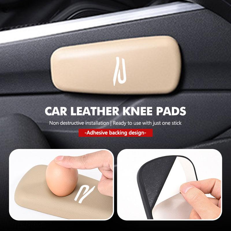 137For Volkswagen VW Leather Car Pillow Car Knee Pad Elastic Memory Foam Leg Pad Passat B5 B5.5 2000- 2007 2008 2009 2010 Touareg