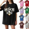 Women's Casual Short Sleeve T-Shirt Loose Fit Letter Print Crew Neck Top Lightweight Comfortable Summer Tee