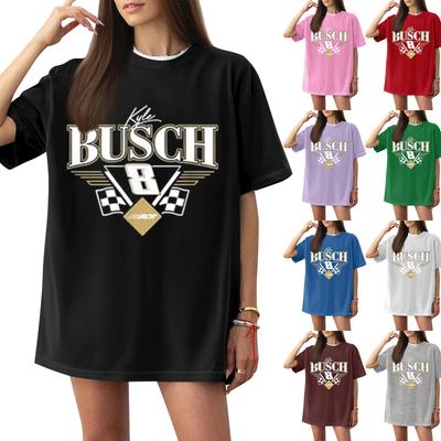 Women's Casual Short Sleeve T-Shirt Loose Fit Letter Print Crew Neck Top Lightweight Comfortable Summer Tee