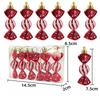 6pcs Electroplated Candy Ornaments, Lollipop Charms For Christmas Tree Decoration, Theme Party, Gift Packaging, Room, Home Decor