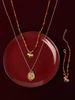 Red Agate Horse Pendant Necklace: Chic & Versatile Year of the Rat Design with Beaded Clavicle Chain