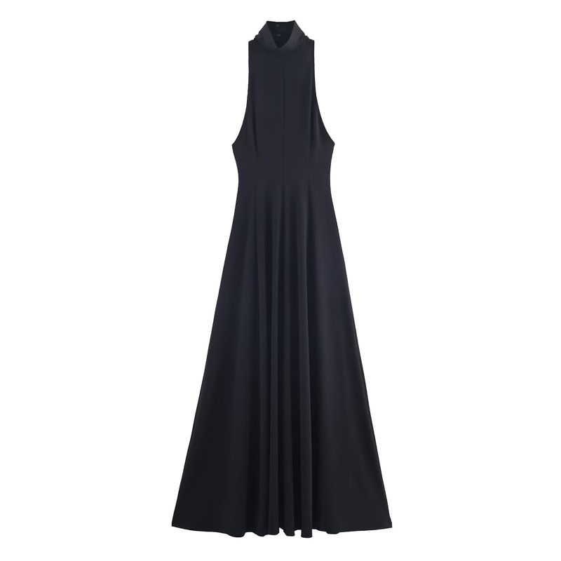 Za Autumn and Winter New Arrivals Women's Clothing Zr European and American Style Fashionable Backless Halter Neck Long Dress 5063253 606