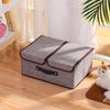 Foldable Cotton & Linen Storage Box: Portable Double Cover for Toys & Clothes