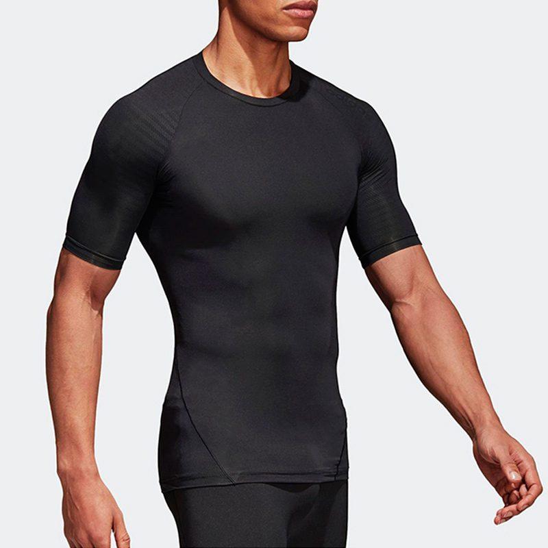 Adidas T Shirts Men's Black Crew Neck Moderate Straight Fit CF7171