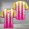 Summer Y2k Men's Tennis Men T-Shirts Fashion Striped Printed O-Neck Short Sleeve Tees Breathable Quick-Drying Sports Tops