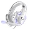 G2000 Wired Gaming Headset with Voice Mute and LED Light Up Chat, Switch, (White)
