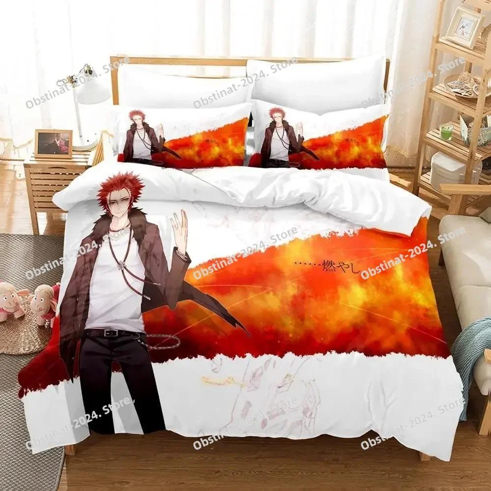Anime K Project Mikoto Suoh No Blood! No Bone! No Ash! Bedding Set Duvet Cover Full Queen King Size Pillowcase Printed Bed Set