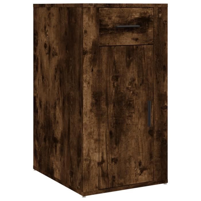 816797 vidaXL Armoire de bureau Chêne fumé 40x49x75 cm Bois d'ingénierie