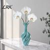 Einzigartige Form Floraler Behälter 3D-gedruckte Dekorationsvase, Verdrehtes Wirbeldesign, Minimalistischer Tischaufsatz Kreatives Geschenk für Gartenliebhaber Hydroponische Blume