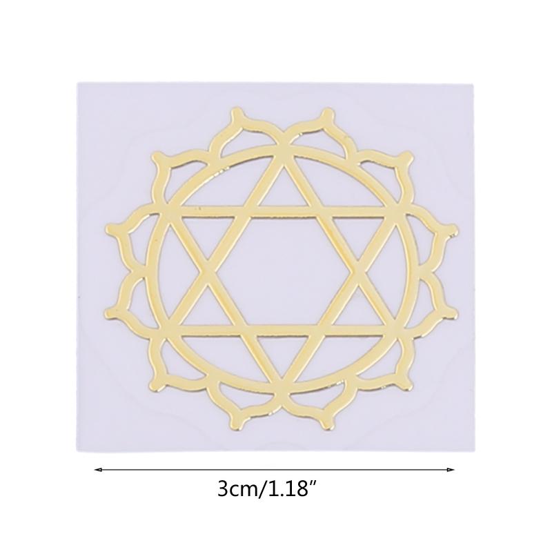 7 Pcs Sacred Geometry Metal Stickers Delicate Flower of Life Chakras Stickers Pyramid Meditation Art Resin Filler Supply