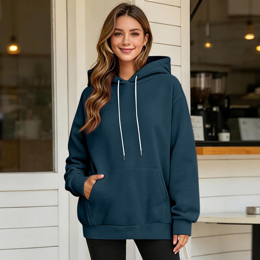 Damen Hoodie mit langen Ärmeln und Ohren-Design Gemütlicher Pullover