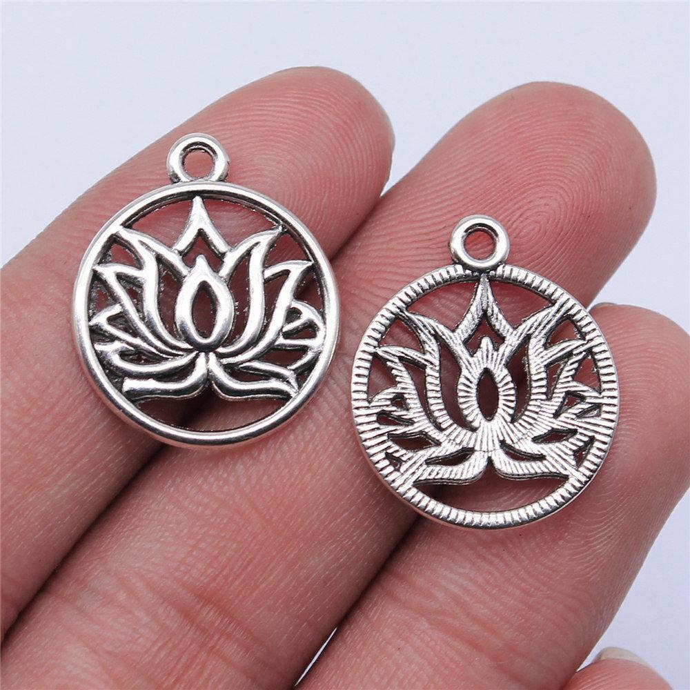Charms Rose Lotus Pendants Wedding Jewelry Findings QC107