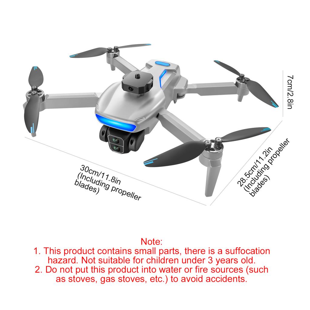 Ferngesteuerter Quadcopter, 2,4G Faltbares Mini-Flugzeug mit 8K Dual-Kamera, Bürstenloser Motor,