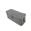 PE Woven Flipping Top Storage Basket With Realistic Rattan Look Household Bin For Kitchen Organization And Home Decors