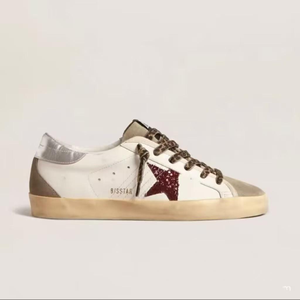 Unisex Retro Distressed White Shoes: Versatile, Height-Enhancing Korean GG Star Design