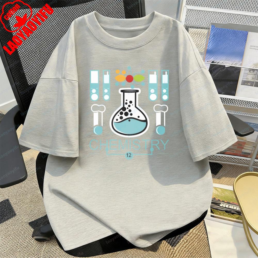 

Science Lover Tee Chemistry Lab Equipment Print Tops Simple Classics Medical Lab Worker Commuter Casual Cotton Shirt Ropa Mujer S