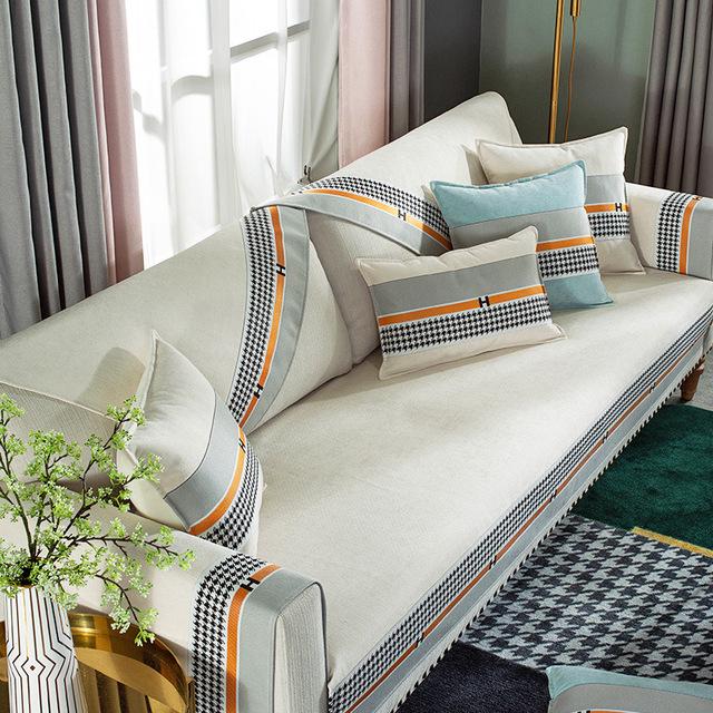 Sofa Cover Four Seasons Universal Thickening Living Room Decoration Combination Sofa Cushion Non -Slip Furniture Cover
