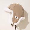 Retro Thickened Ear Protective Hat No Eaves Windproof Winter Pilot Hat Solid Color Korean Style Women Hat Student