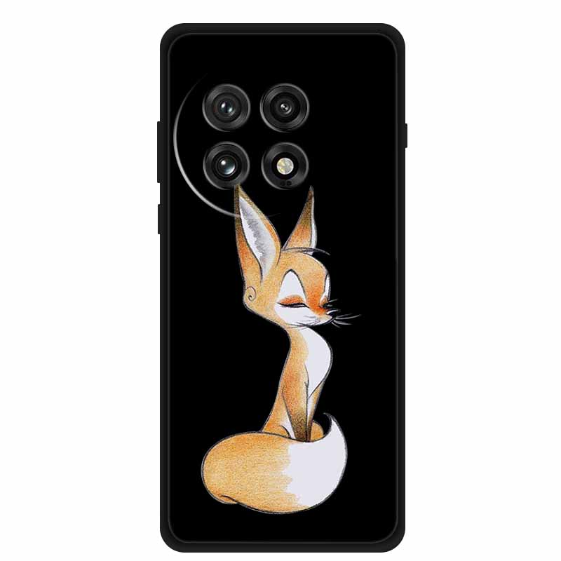 Black Silicone Case For OnePlus 13 5G Case Cartoon Cat Soft Back Cover For OnePlus Ace5 5G Ace 5 Pro 13R Phone Case Shell Coque