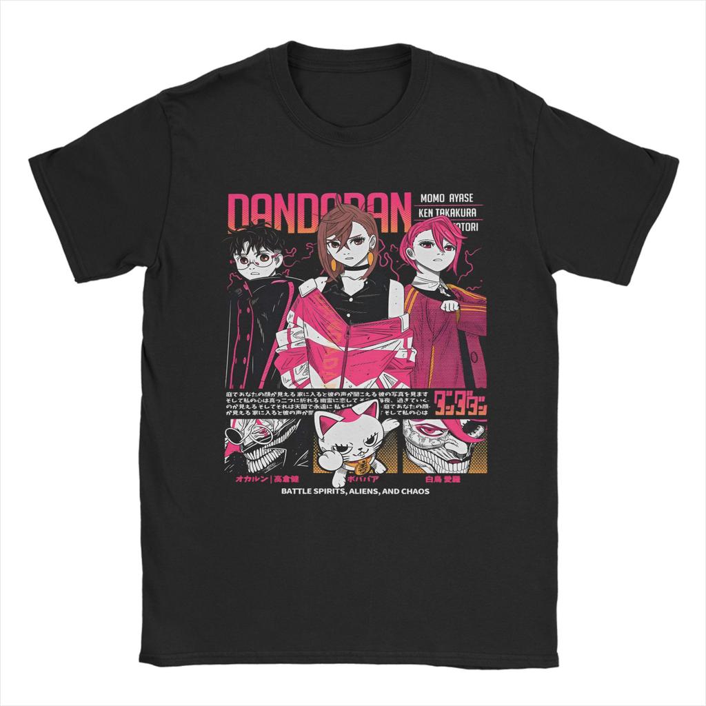 Print Dandadan Momo Anime T-Shirt Men's O-neck Short Sleeve Clothing  100%Cotton Summer Clothing