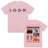 Imagine Dragons Loom World Tour T-shirt Men and Women Summer Cotton Clothing Short Sleeved Tee