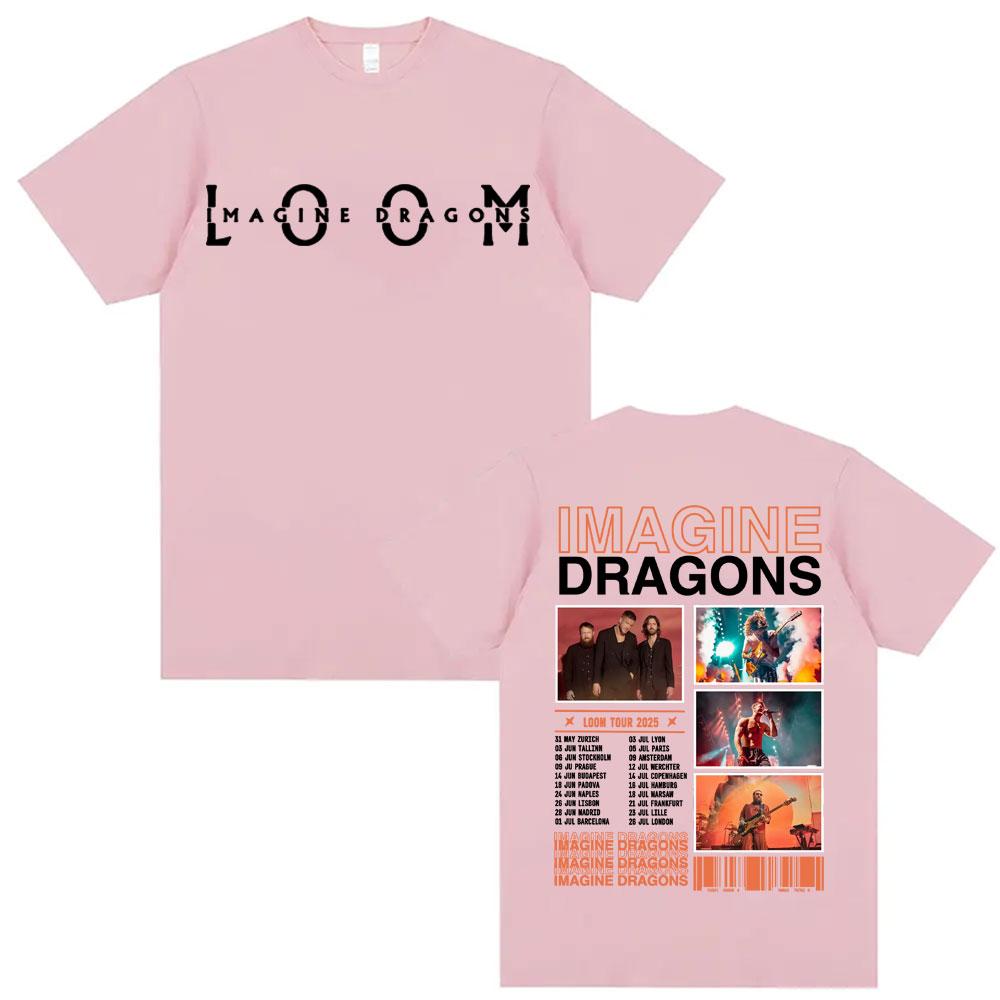 Imagine Dragons Loom World Tour T-shirt Men and Women Summer Cotton Clothing Short Sleeved Tee