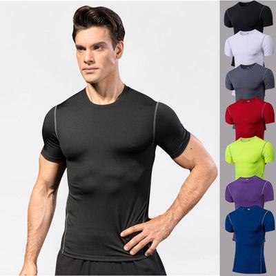 Men's Sports T Shirts Running Fitness Tight Training Jogging Shorts Sleeve Outdoors Tops