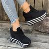 Luxury Women'S Shoes Super-High Heel Wedges Round Toe Platform Casual Sneakers Black Heels Elegant Woman New Collection On Offer