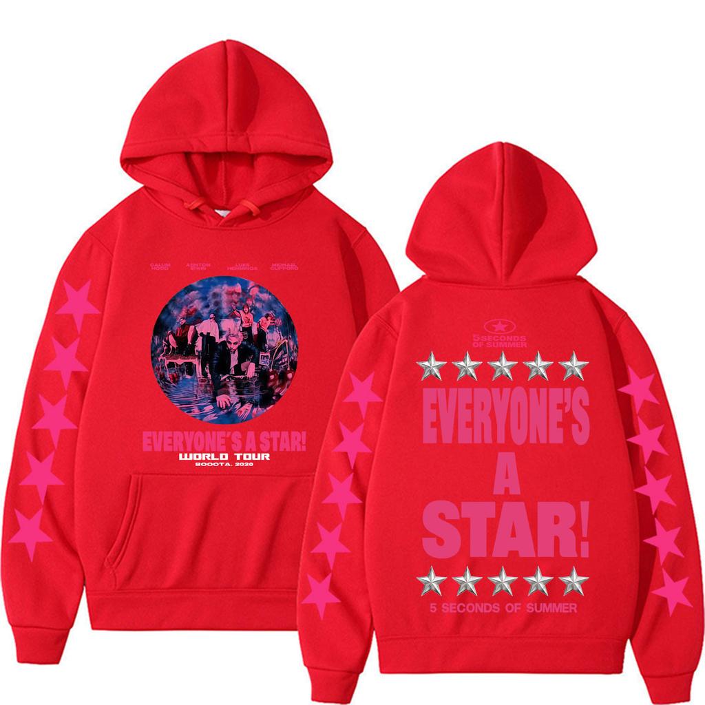 5 Seconds of Summer Everyone's A Star World Tour Hoodies Men's Clothes Fashion Classic Sweatshirts Casual Long Sleeve Pullovers