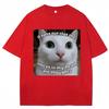 Funny T-shirts with Cat Fans Casual T-shirts Feunisexine Reality of Large T-shirts