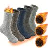 5Pairs Winter Thick Towel Socks for Men Outdoor Sports Long Socks Cold Resistant Frost Proof Snow Socks for Man Gift 39-44