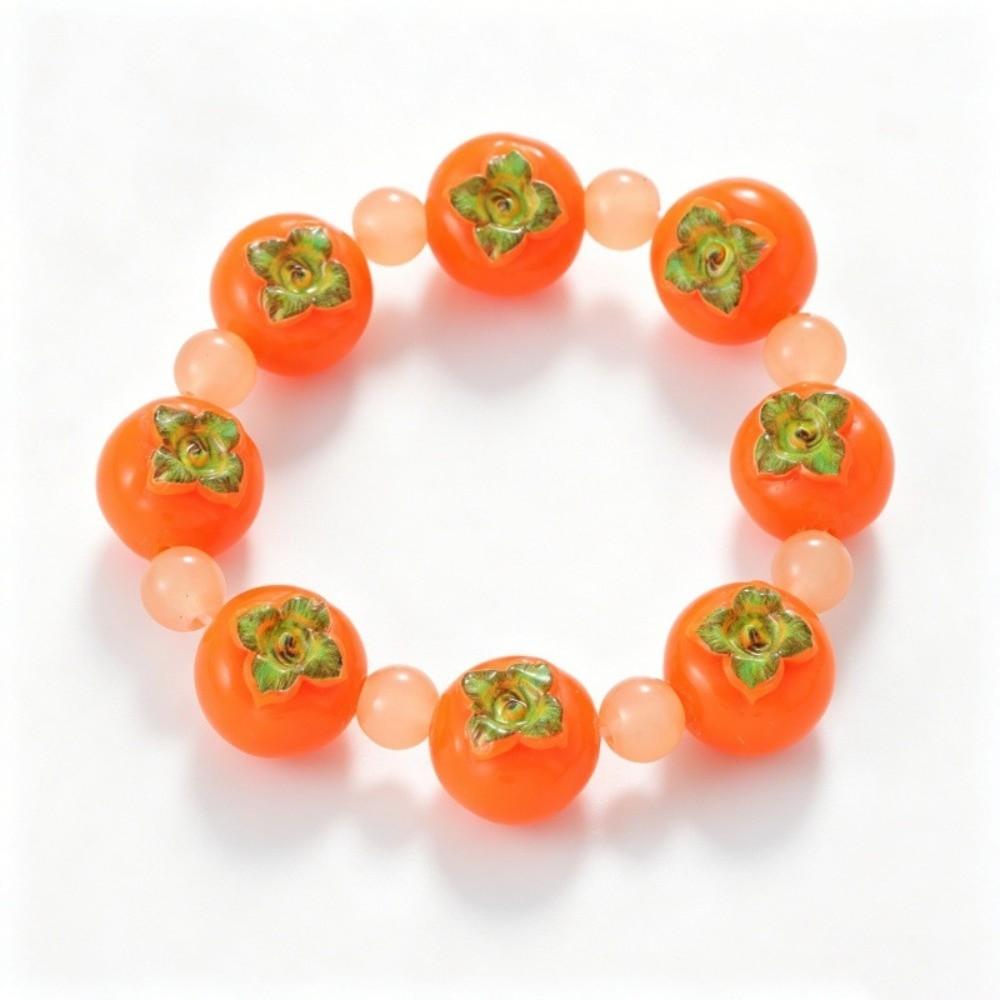 Elastic Fruit Hand Chain Colorful Stackable Bracelet Fashion 3D Resin Bead Bracelet  Party