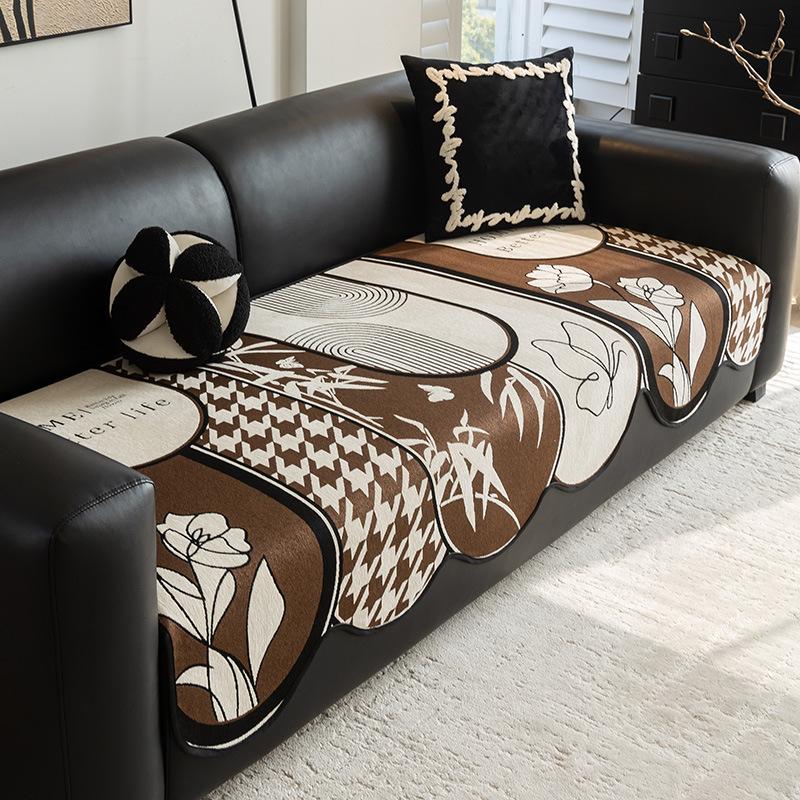 Modern Simple Sofa Cushion  New Four-Season Universal Sofa Cover Cloth Anti-Cat Scratch Non-Sticky Fur Sofa Seat Cushion