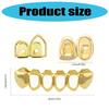 DIY Glossy Teeth Grillz Hip Hop Gold Silver Color Top Bottom Tooth Caps For Women Men Jewelry Halloween Cosplay Gift