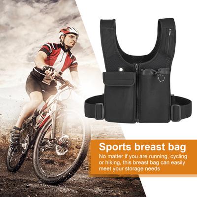 Koşu Yeleği Koşu Göğüs Çantası Su Geçirmez Koşu Göğüs Çantası Çift Cepli Erkek Kadın İz Koşusu Yürüyüş Bisiklet Yeleği