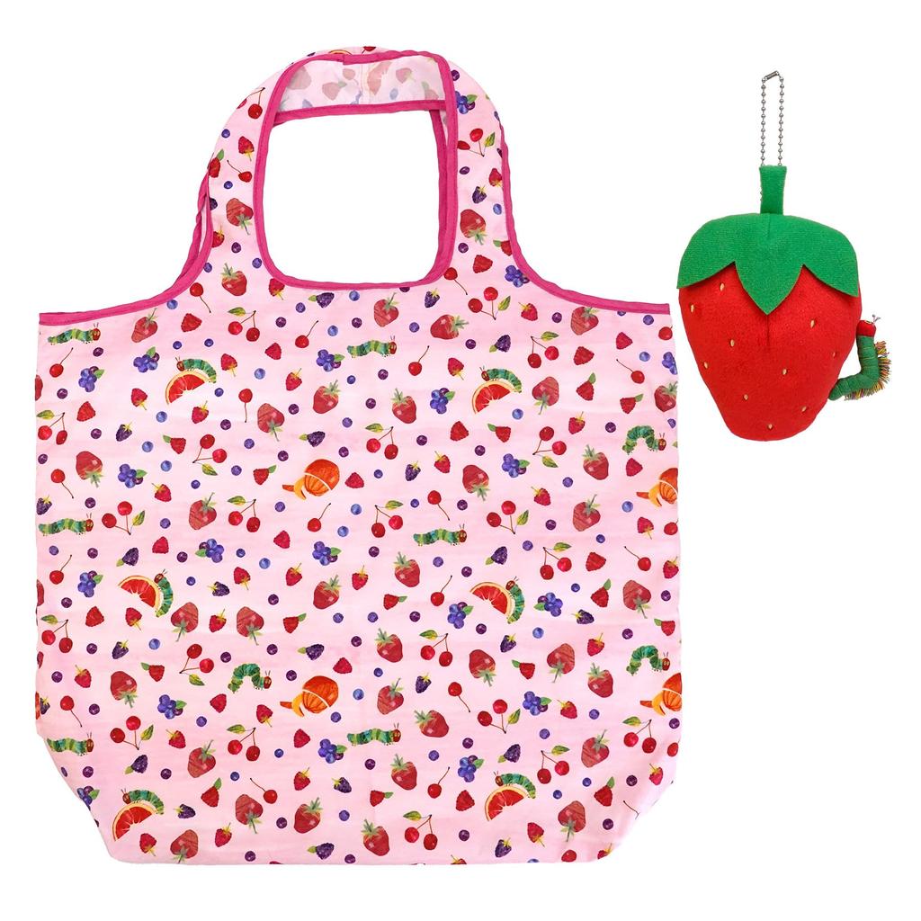 Sun Arrow Very Hungry Caterpillar Eco H60 x W47 x D1cm Bag, Strawberry, K-9583, (including handles)