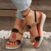 Fashion Wedges Shoes for Women 2024 Summer Women's Designer Sandals Wear-resistant and Slip-resistant Thick-soled Gladiator Sandals