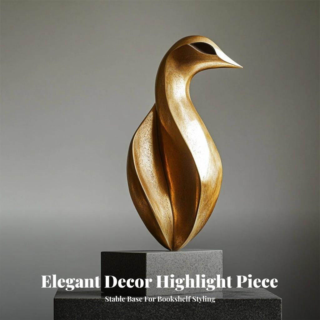 Sculpture with Pedestal Base Stylish Resin Statue Stand Premium