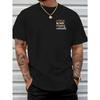 European Size Graphic Summer Outdoor Men's Short-sleeved T-shirt for Summer Fashion Trendy Top Printed Men's Base Shirt Spring and Summer Round Neck