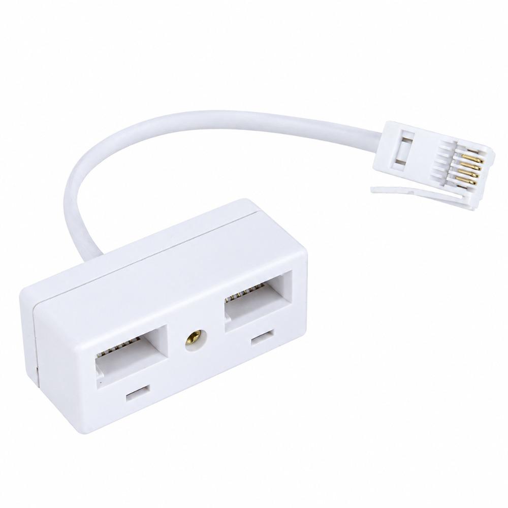 UK BT Standard RJ11 Plug Adapter RJ11 Connector Phone Line Splitter  Home Phone