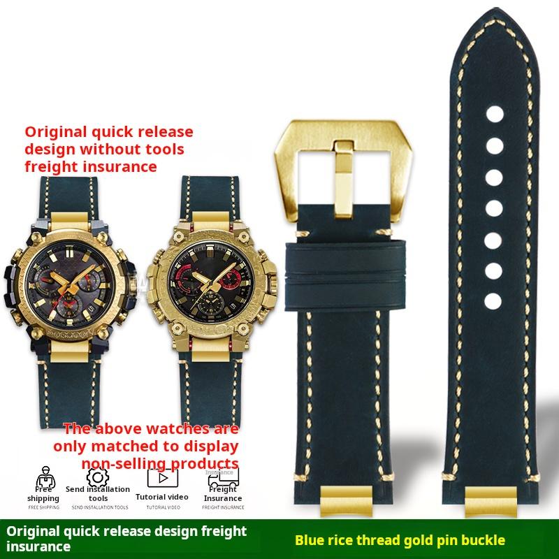 Mtg B3000 New style metal Adapter For Casio Mtg-b3000b/bd Men Watchband Quick Release Retro Genuine Leather Watch Strap bracelet