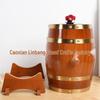 Red Wine Barrel Home Decor: Handmade Wooden Display Ornament for Bar or Restaurant