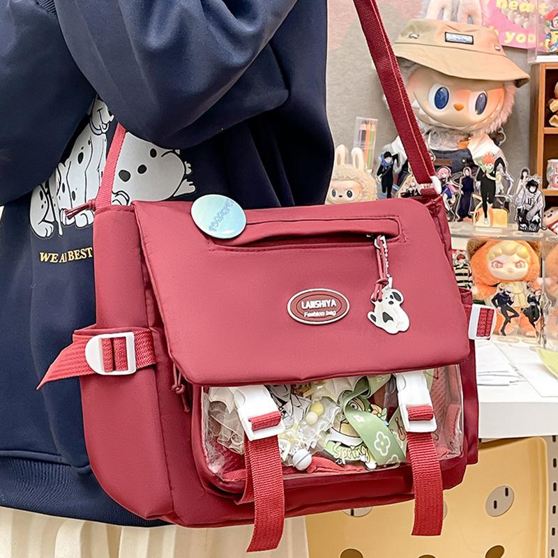 New college style messenger bag schoolbag cute girl Japanese large-capacity student shoulder bag simple and versatile bag