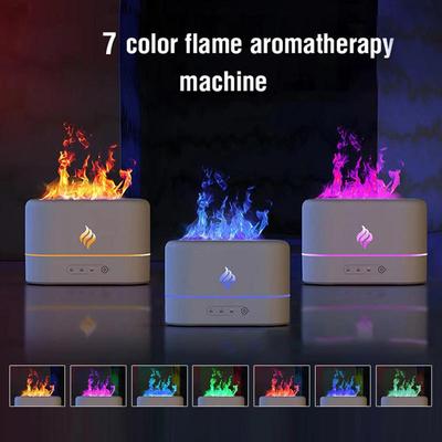 Portátil Cool Mist Usb Led muda de cor 7 cores chama de fogo umidificador de ambiente Aroma Difusor de Óleos Essenciais h2o umidificador de ar