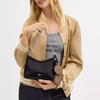 Coach Laurel 19 Metallic Logo Mirror Design Pebble Leather Crossbody Handbag Small Women Handbags Black CBI06-SVS3B