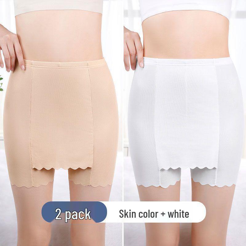 Eisseide Damen Doppel-Lagen Nahtlose Anti-Expositions Sicherheits-Shorts