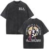 Washed Vintage Forward Observations Group Be Seeing You Print Tshirt Skeleton Graphic Tshirts Men Fashion Oversized T Shirts