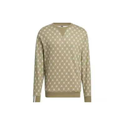 Neo Patterned Round Neck Long Sleeve Sweatshirt Unisex Sweatshirt Khaki HM1993